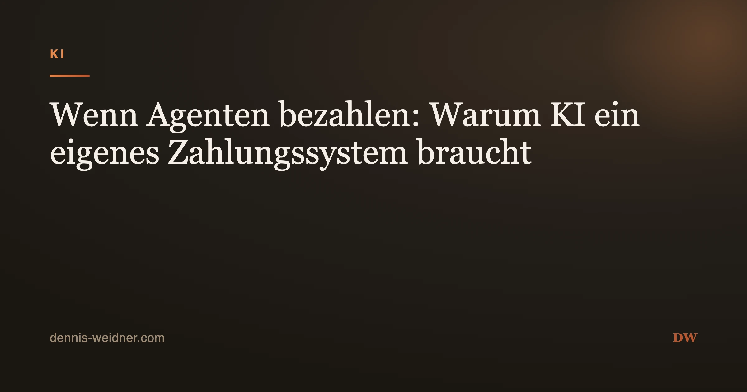 Wenn Agenten bezahlen: Warum KI-Agenten ein eigenes Zahlungssystem brauchen