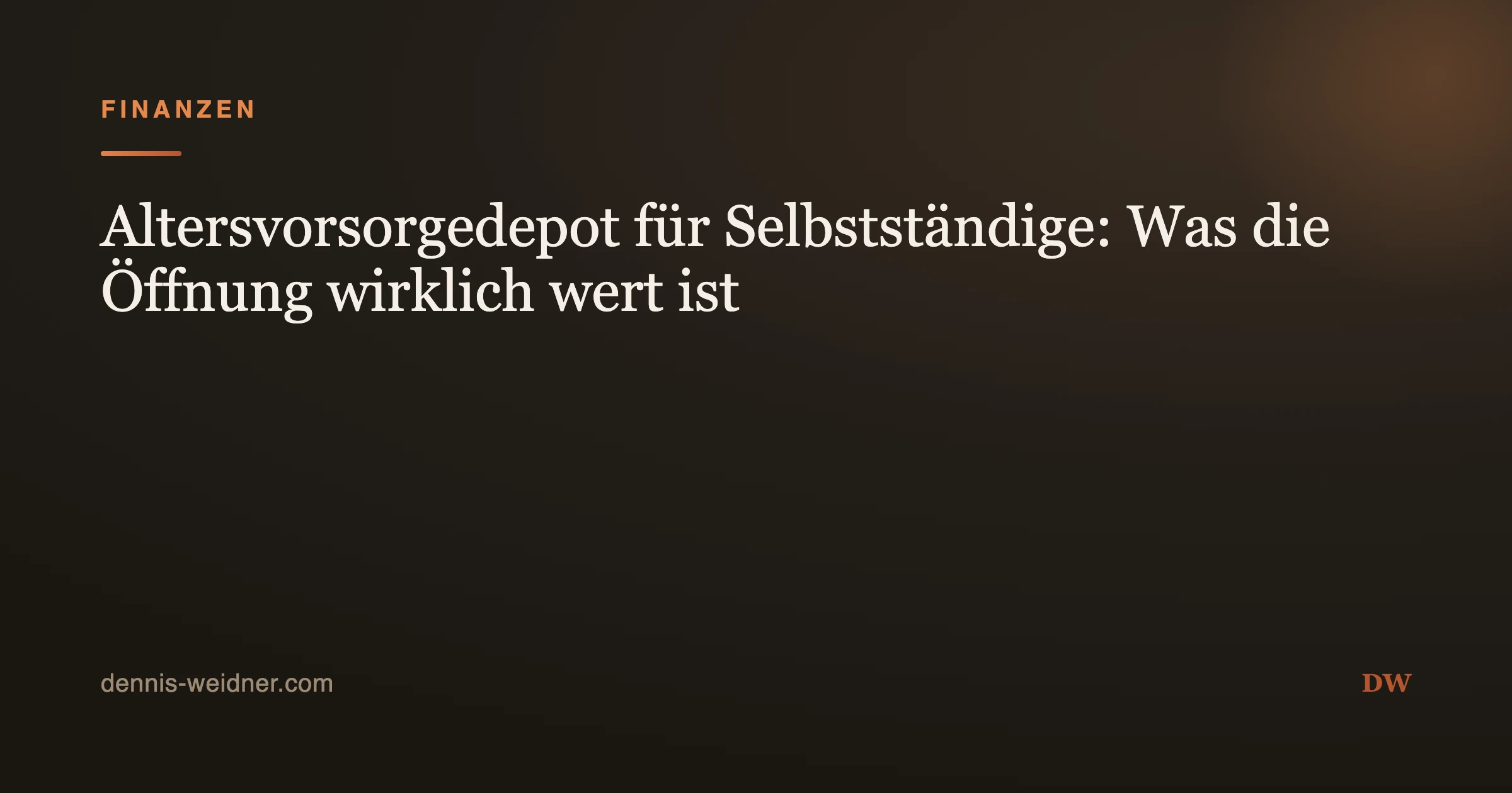 Altersvorsorgedepot für Selbstständige: Was die Öffnung wirklich wert ist