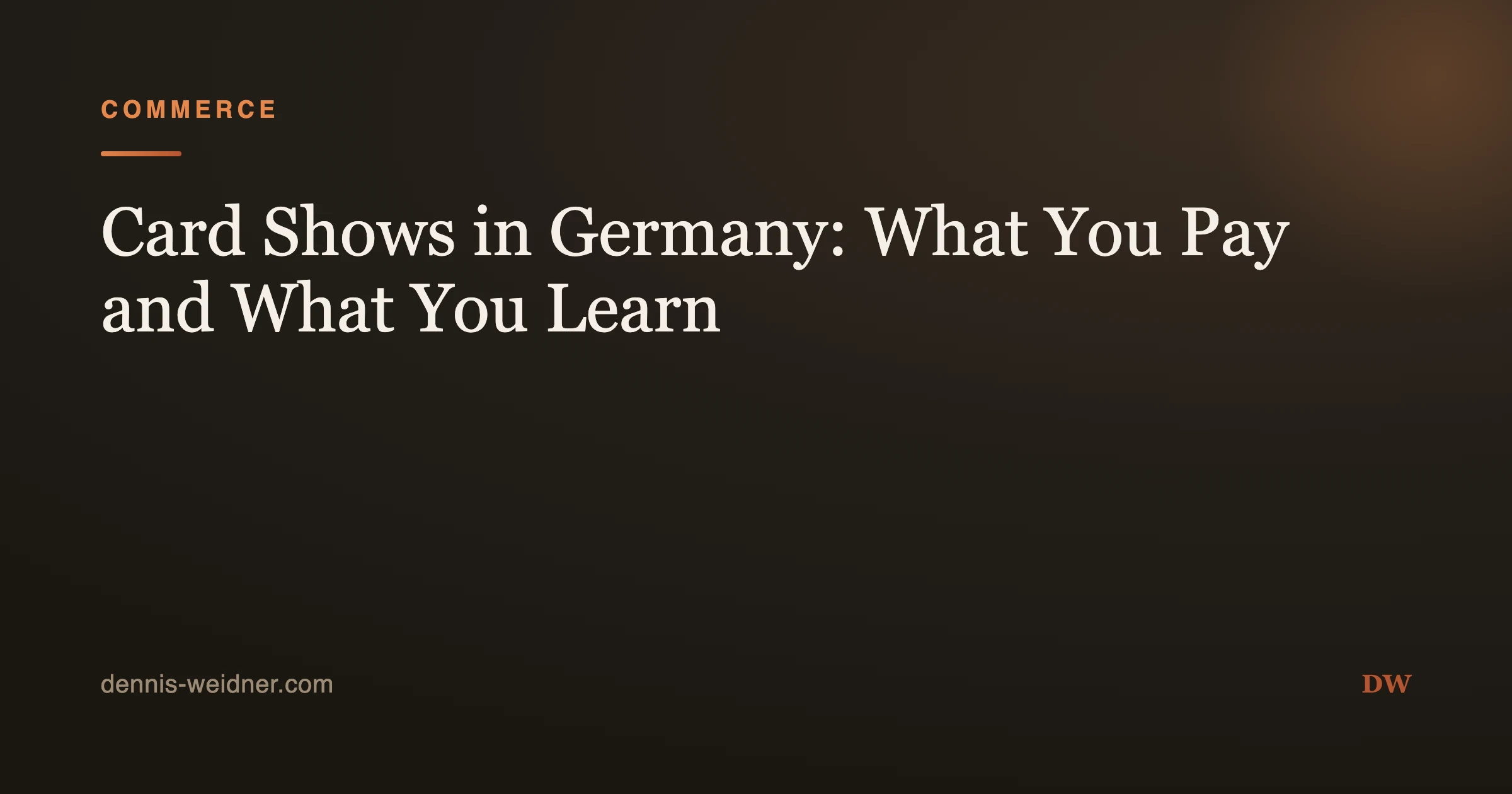 Card Shows in Germany: What You Pay and What You Learn