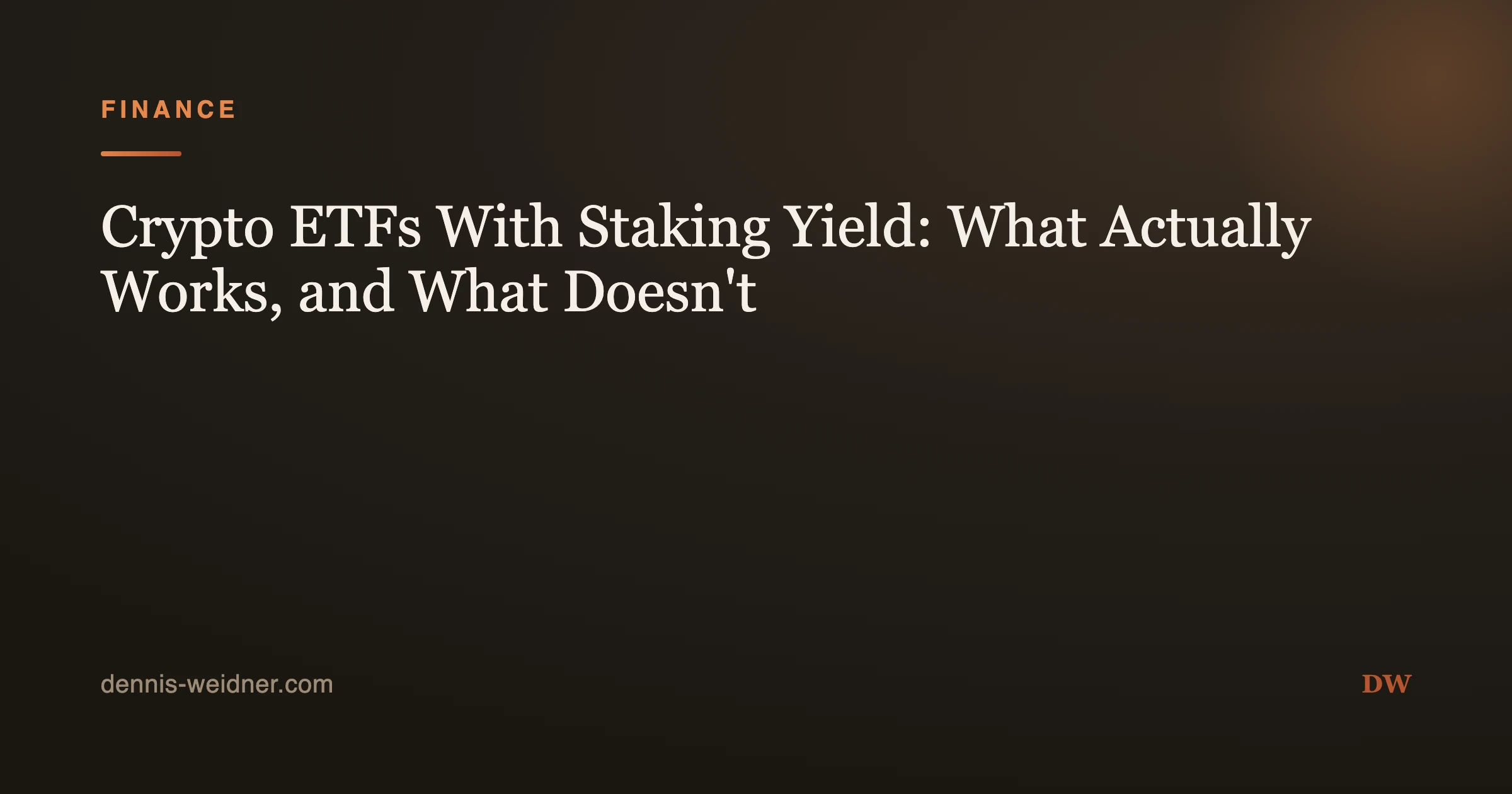 Crypto ETFs With Staking Yield: What Actually Works in 2026, and What Doesn't