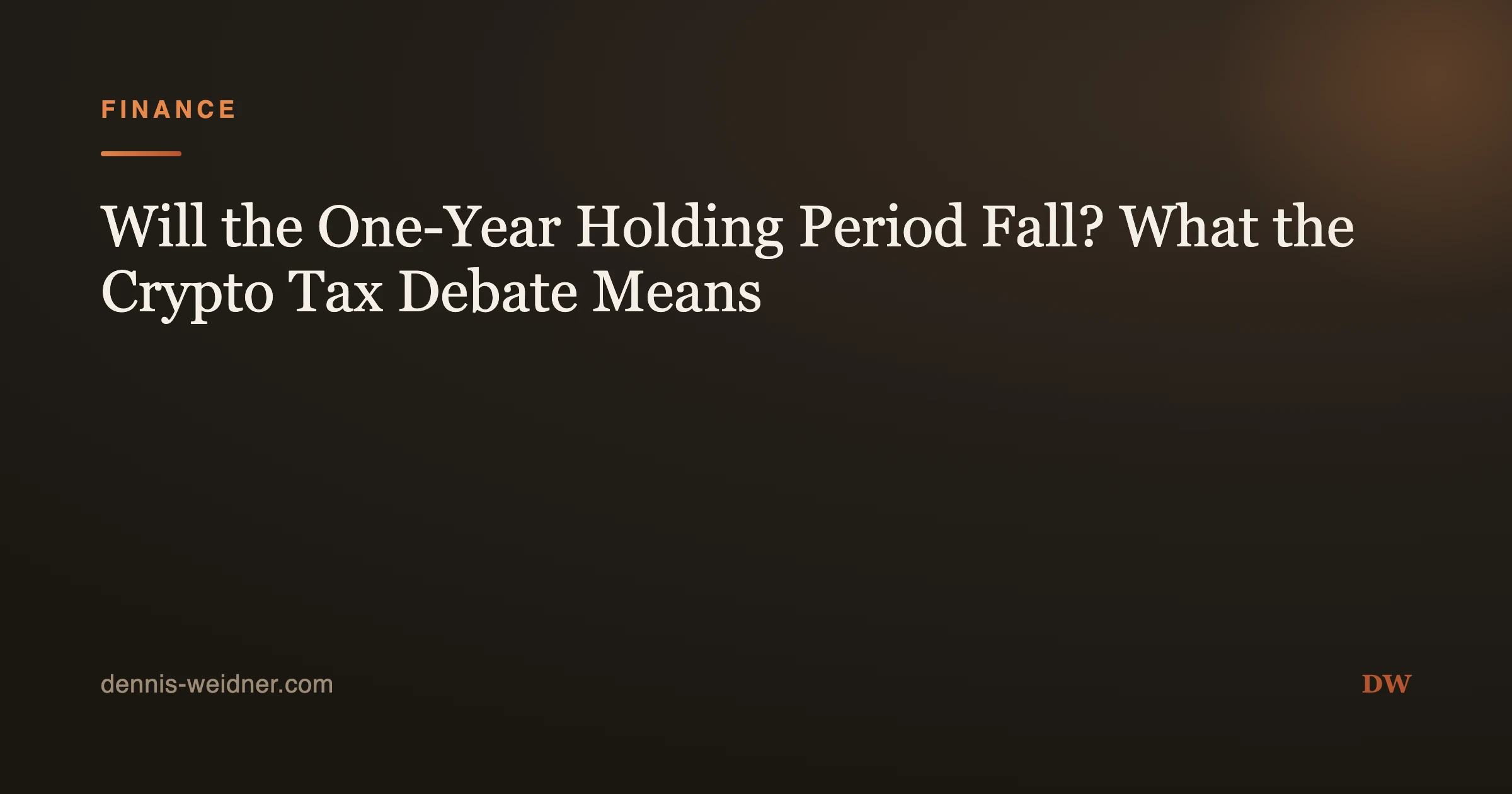 Will the One-Year Holding Period Fall? What the 2026 Crypto Tax Debate Means