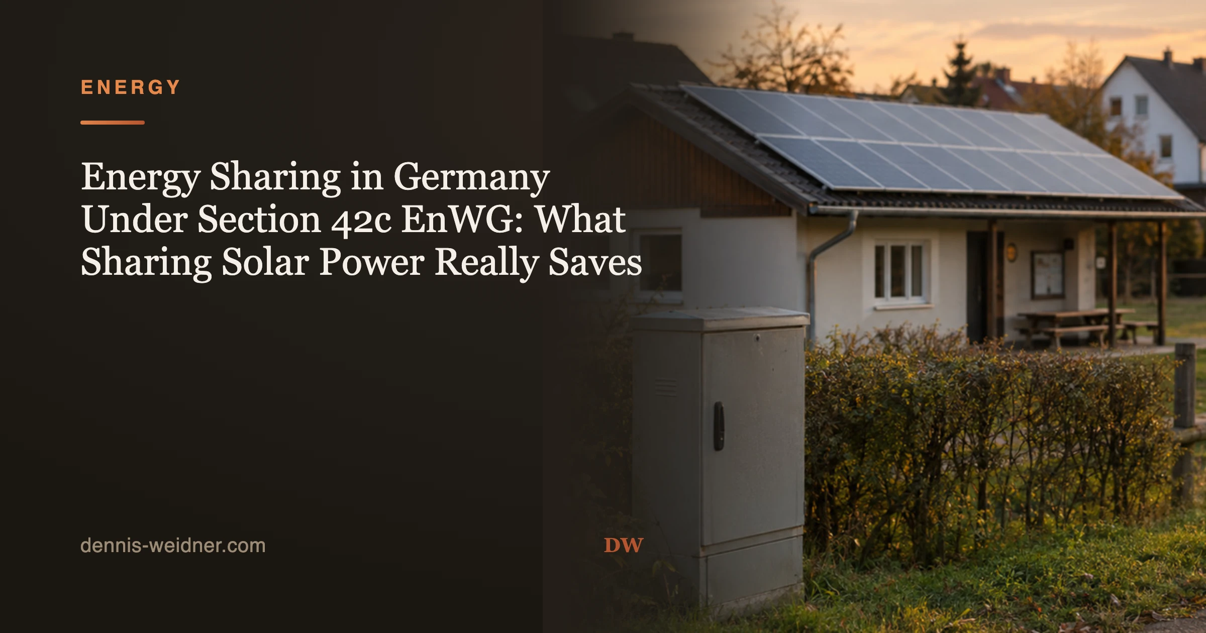 Energy Sharing in Germany Under Section 42c EnWG: What Sharing Solar Power Really Saves