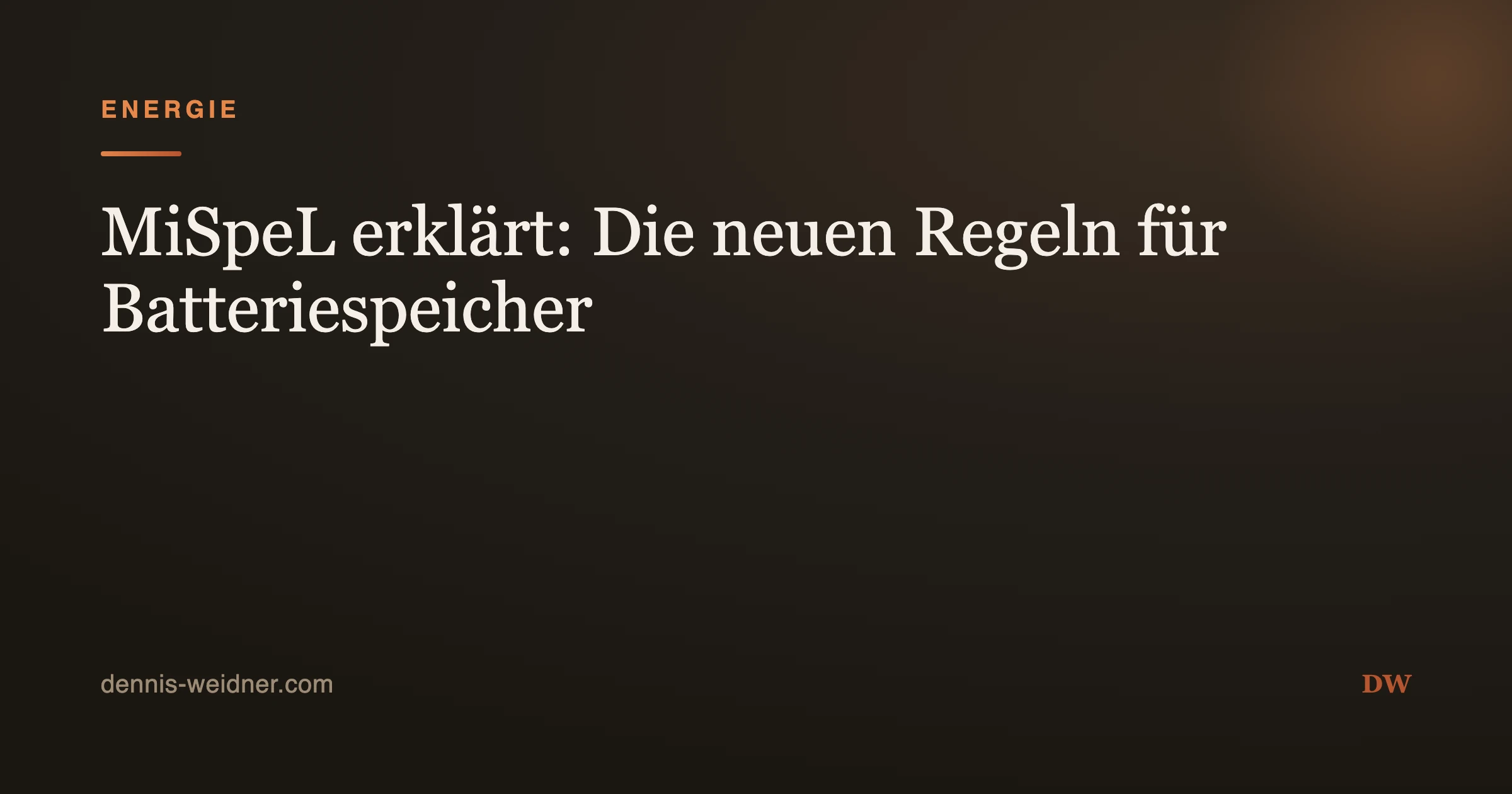 MiSpeL erklärt: Die neuen Regeln für Batteriespeicher (BESS) und Ladepunkte