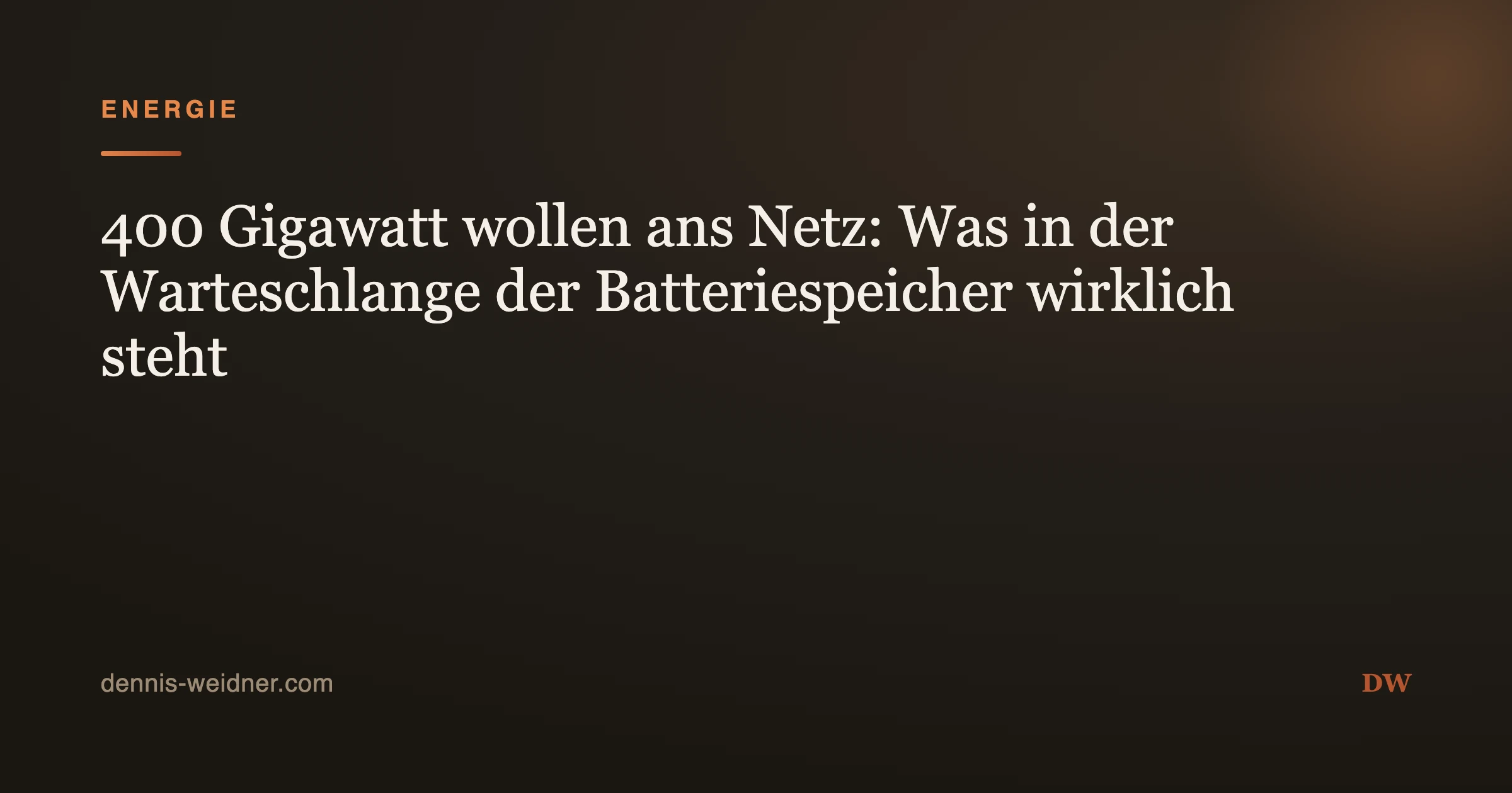 400 Gigawatt wollen ans Netz: Was in der Warteschlange der Batteriespeicher wirklich steht