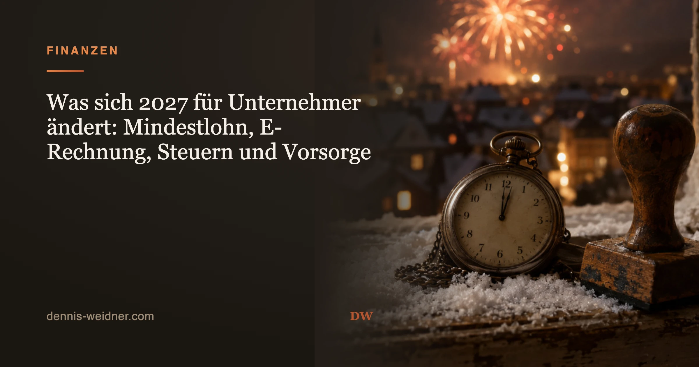 Was sich 2027 für Unternehmer ändert: Mindestlohn, E-Rechnung, Steuern und Vorsorge