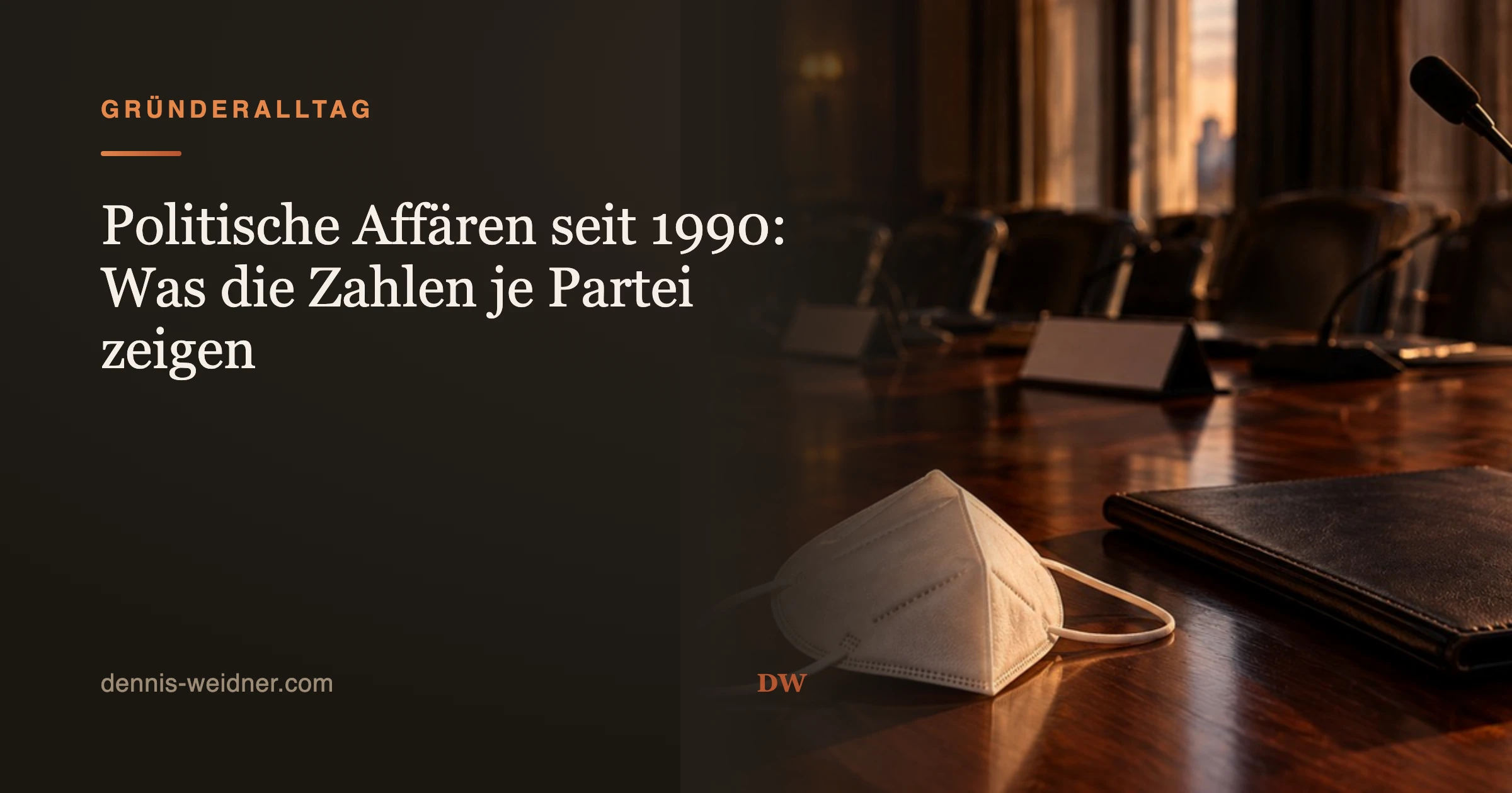 Politische Affären seit 1990: Was die Zahlen je Partei zeigen