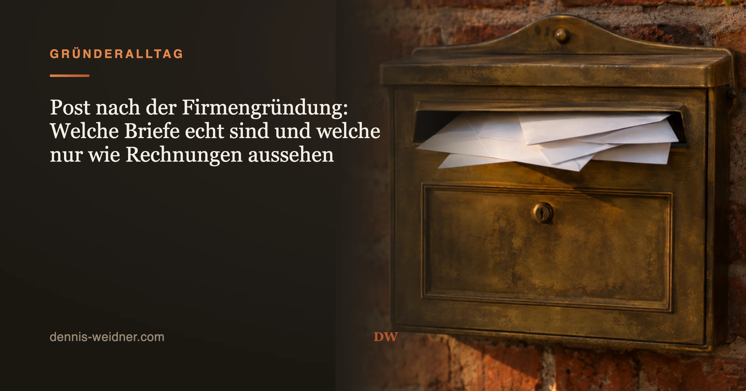 Post nach der Firmengründung: Welche Briefe echt sind und welche nur wie Rechnungen aussehen