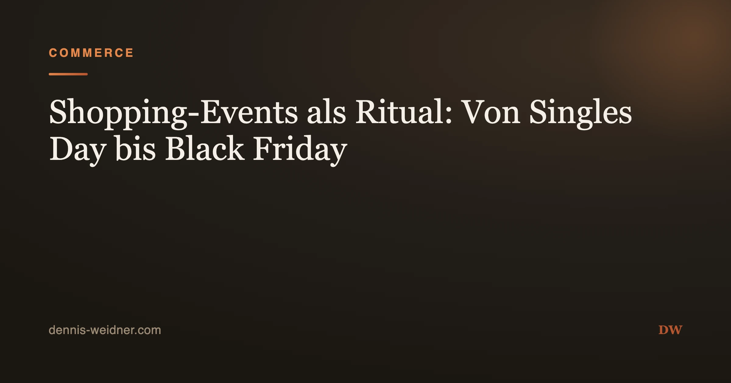 Shopping-Events als Ritual: Von Singles Day bis Black Friday