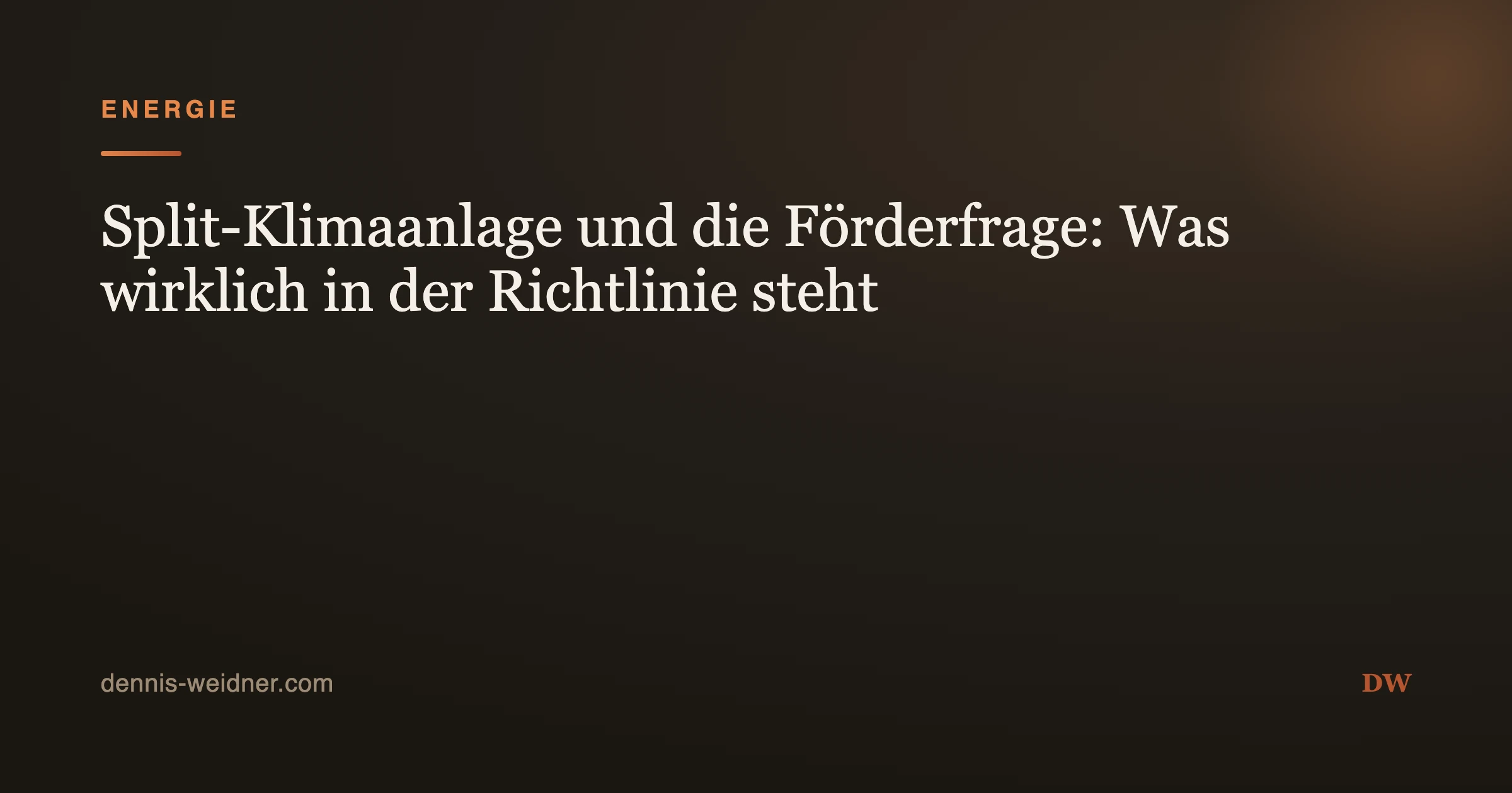 Split-Klimaanlage und die Förderfrage: Was wirklich in der Richtlinie steht