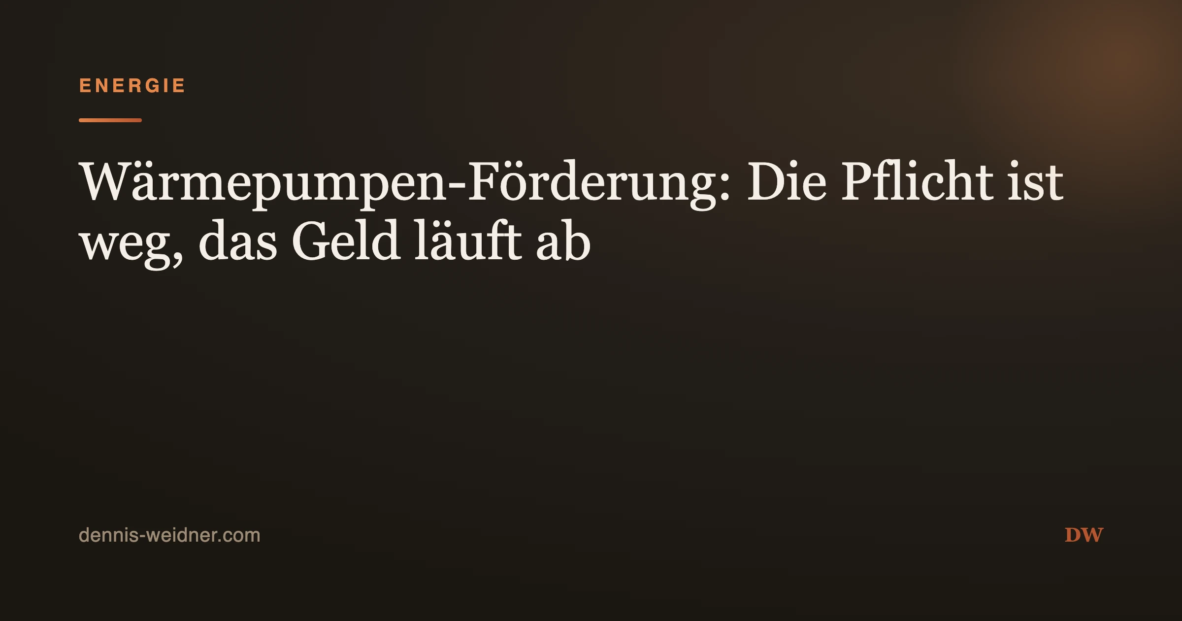 Wärmepumpen-Förderung: Die Pflicht ist weg, das Geld läuft ab