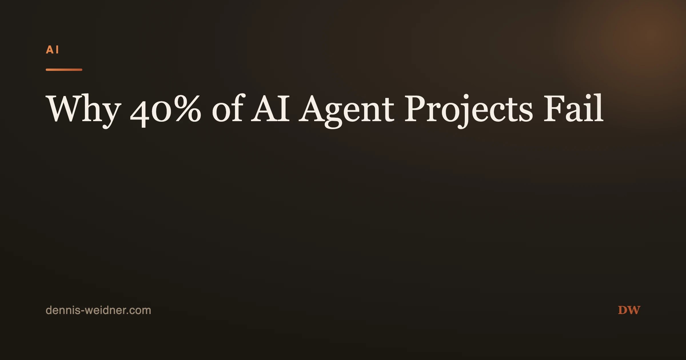 Why 40% of AI Agent Projects Fail, and How to Be in the 60%