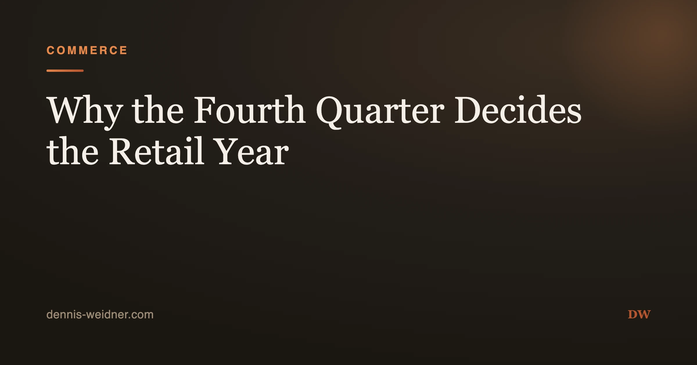 Why the Fourth Quarter Decides the Retail Year