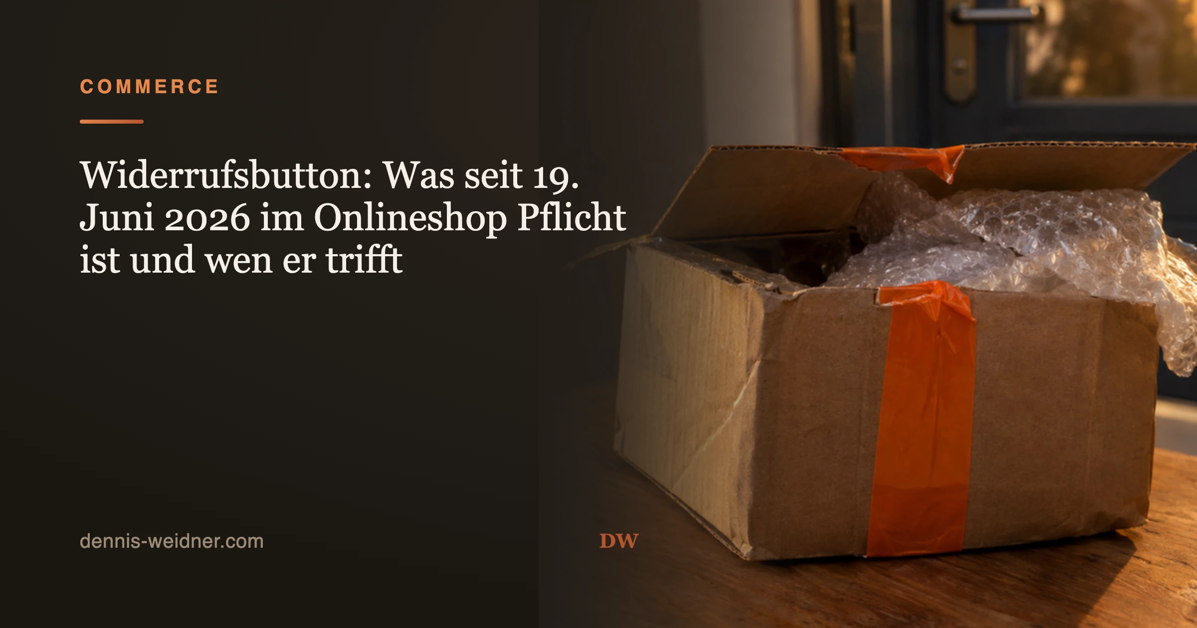 Widerrufsbutton: Was seit 19. Juni 2026 im Onlineshop Pflicht ist und wen er trifft